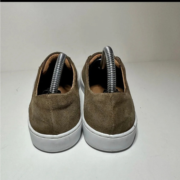 Garnet Hill Size 36 (US-6) Green Suede Leather Zora Slip On Sneakers (250 Box 29 - Picture 5 of 9